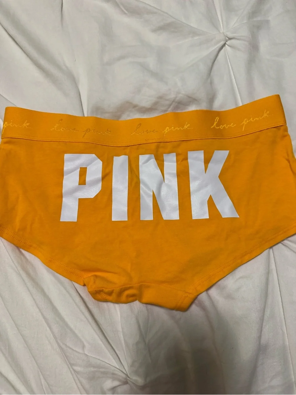 Love PINK Victoria's Secret Women's Yellow Boyshorts Sz M
